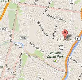 belleville NJ map