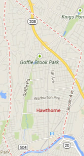 map of hawthorne New Jersey