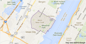 west new york map