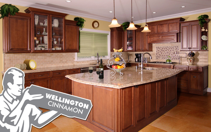 wellington cinnamon kitchen cabinets